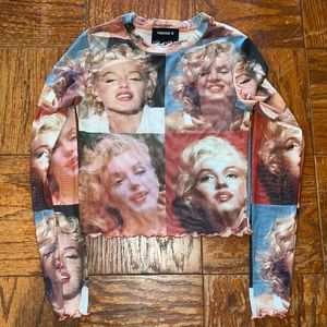 Marilyn Monroe Mesh Crop Top